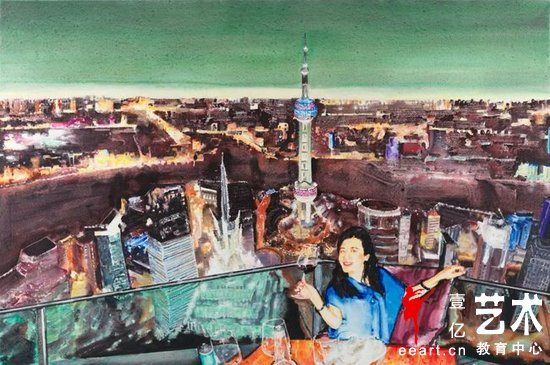 参展作品:《一个人也未必不是风景》 200×300CM 布面丙烯 2017(图片由王承云工作室提供)